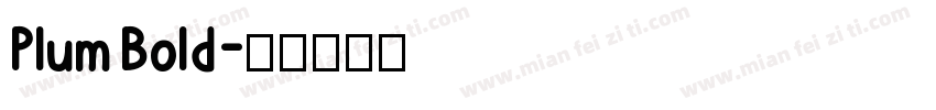 Plum Bold字体转换